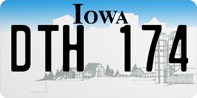 IA license plate DTH174