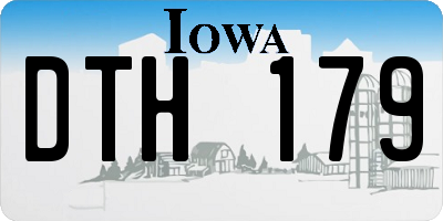 IA license plate DTH179