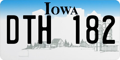 IA license plate DTH182