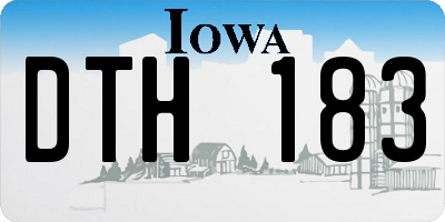 IA license plate DTH183