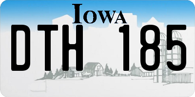 IA license plate DTH185