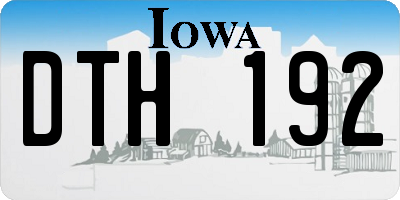 IA license plate DTH192