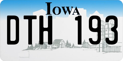 IA license plate DTH193