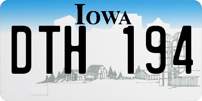 IA license plate DTH194
