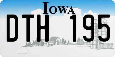IA license plate DTH195