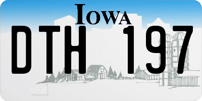 IA license plate DTH197