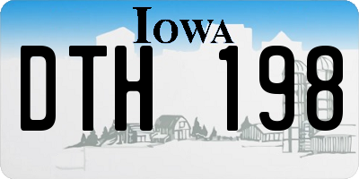 IA license plate DTH198