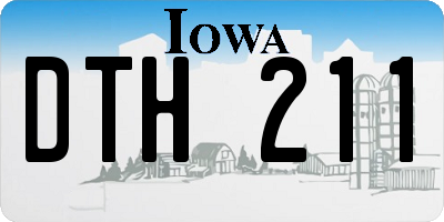 IA license plate DTH211
