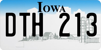 IA license plate DTH213