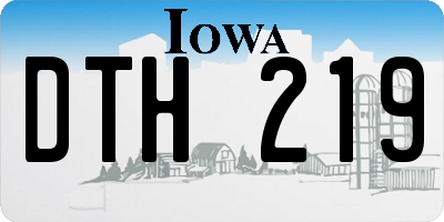 IA license plate DTH219