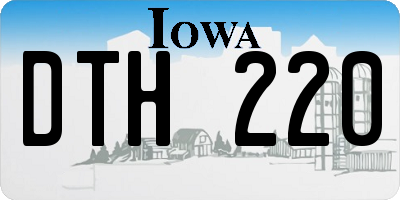 IA license plate DTH220
