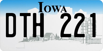 IA license plate DTH221