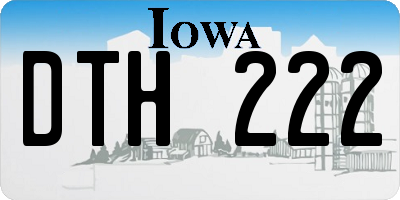 IA license plate DTH222