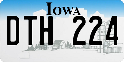 IA license plate DTH224