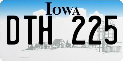 IA license plate DTH225