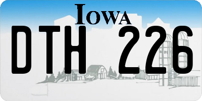 IA license plate DTH226