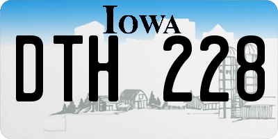 IA license plate DTH228
