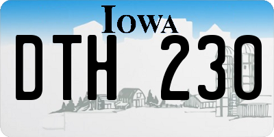 IA license plate DTH230