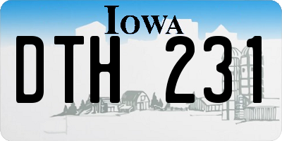 IA license plate DTH231