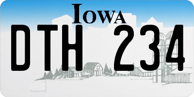IA license plate DTH234