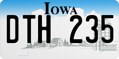 IA license plate DTH235