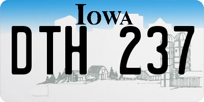 IA license plate DTH237