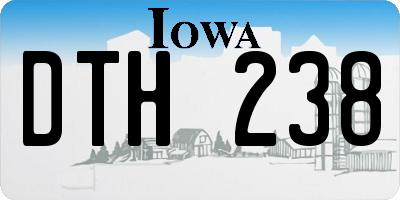 IA license plate DTH238