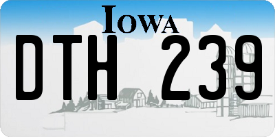 IA license plate DTH239