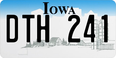 IA license plate DTH241