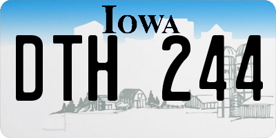 IA license plate DTH244