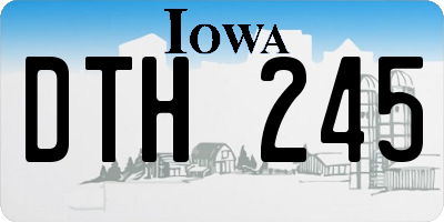 IA license plate DTH245