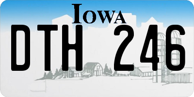 IA license plate DTH246
