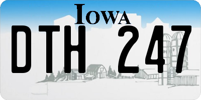 IA license plate DTH247