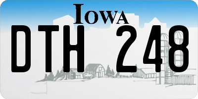 IA license plate DTH248