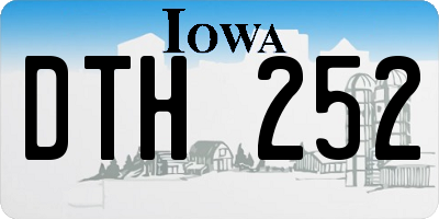 IA license plate DTH252