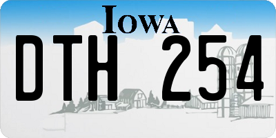 IA license plate DTH254