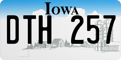 IA license plate DTH257