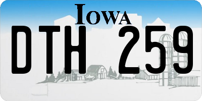 IA license plate DTH259