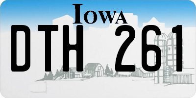 IA license plate DTH261