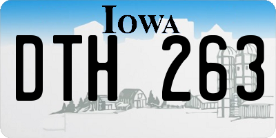 IA license plate DTH263