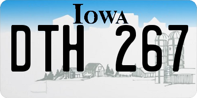 IA license plate DTH267
