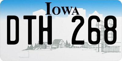 IA license plate DTH268