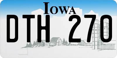 IA license plate DTH270