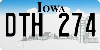 IA license plate DTH274