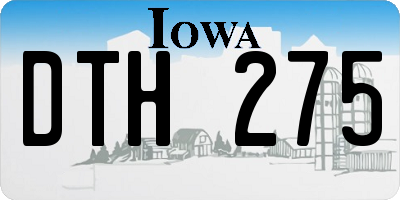 IA license plate DTH275