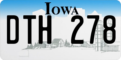 IA license plate DTH278