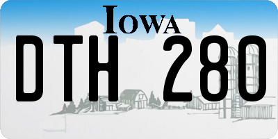 IA license plate DTH280