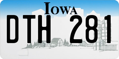 IA license plate DTH281