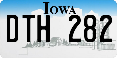 IA license plate DTH282
