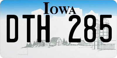 IA license plate DTH285